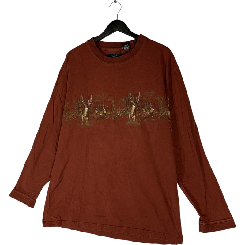 Vintage Deer Wrap Around Nature Long Sleeve