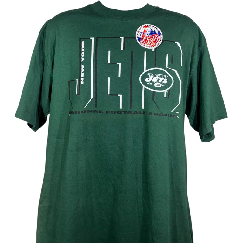 Vintage Majestic NY Jets Large Spellout NFL NWT Tee 90s