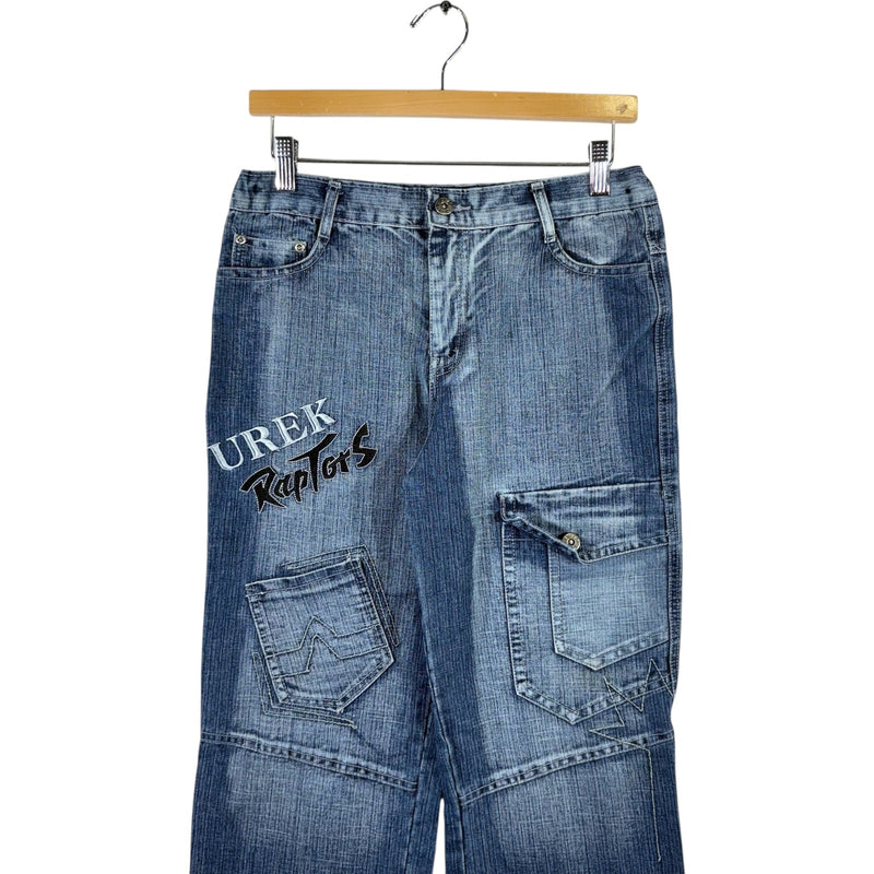 Vintage Urek Raptors Wide Leg Denim Jeans 30 x 28