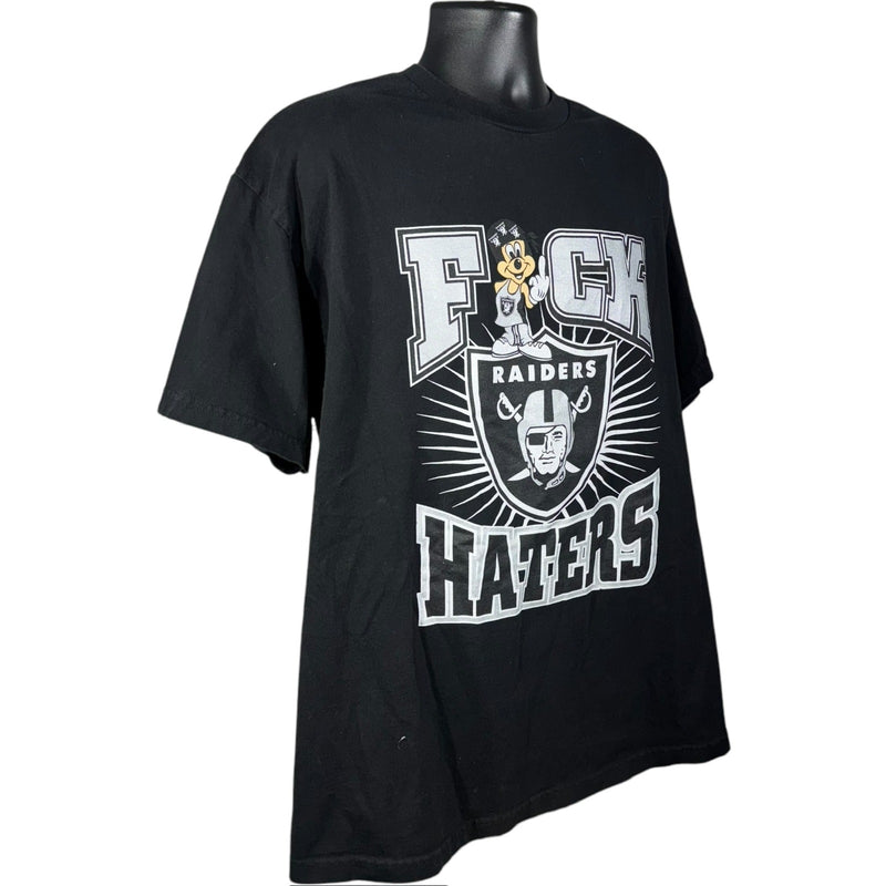 Vintage "F*ck Raiders Haters" Silver and Black Club NFL Tee