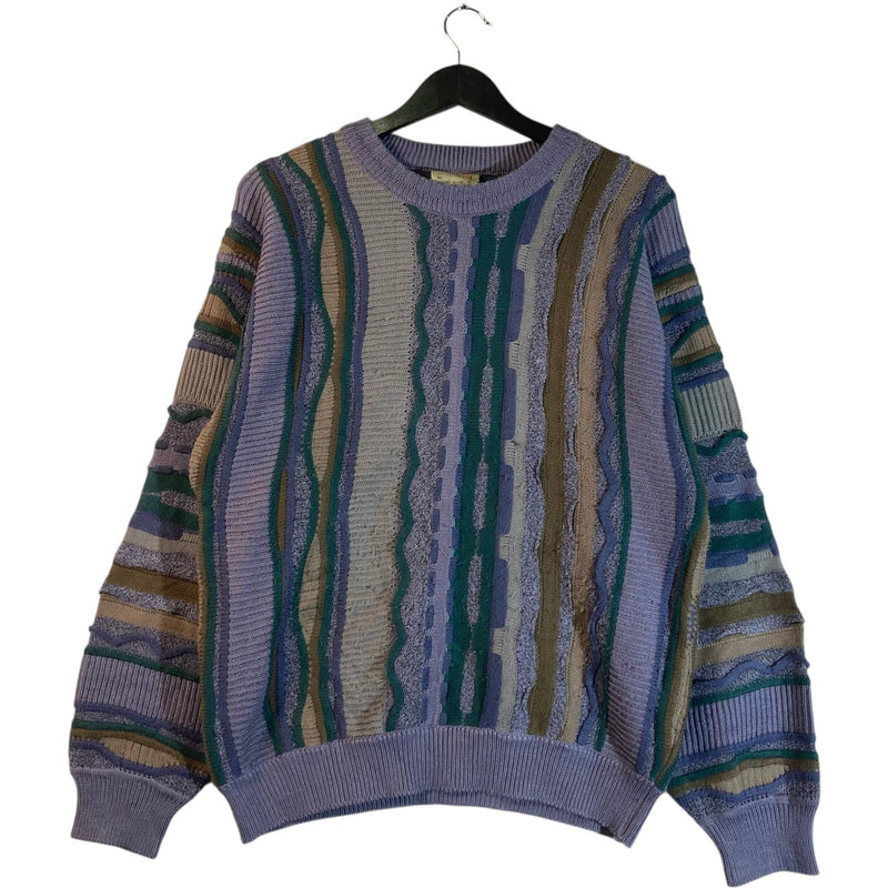 Vintage Coogi 3D Abstract Knit Sweater