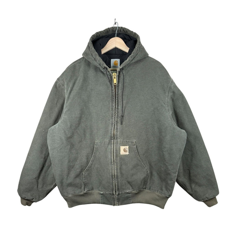 Vintage Carhartt Full Zip Canvas Hoodie Jacket