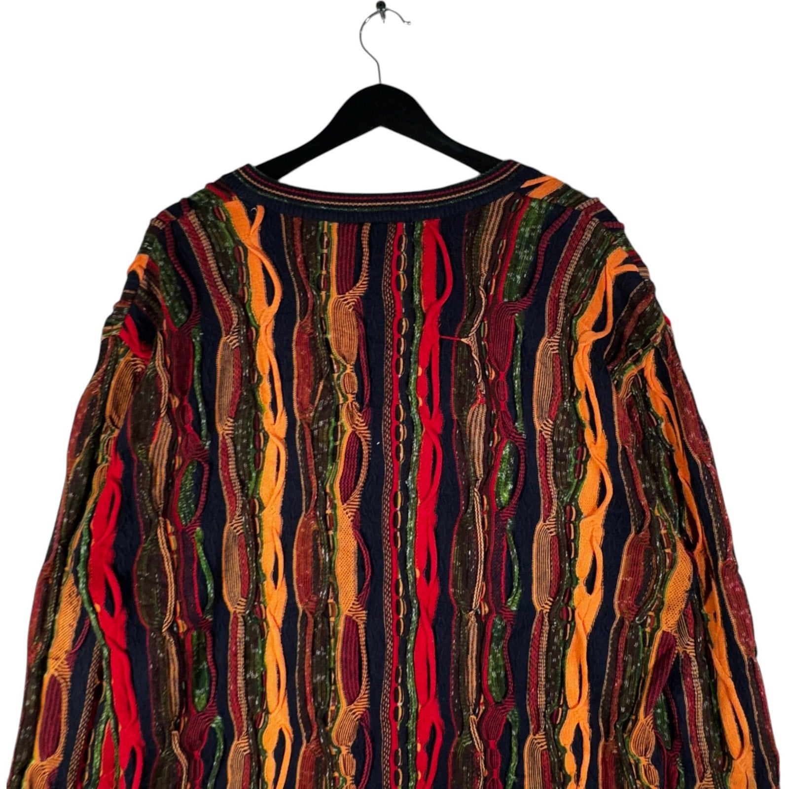 Vintage Coogi 3D Knit Wool Cardigan Sweater