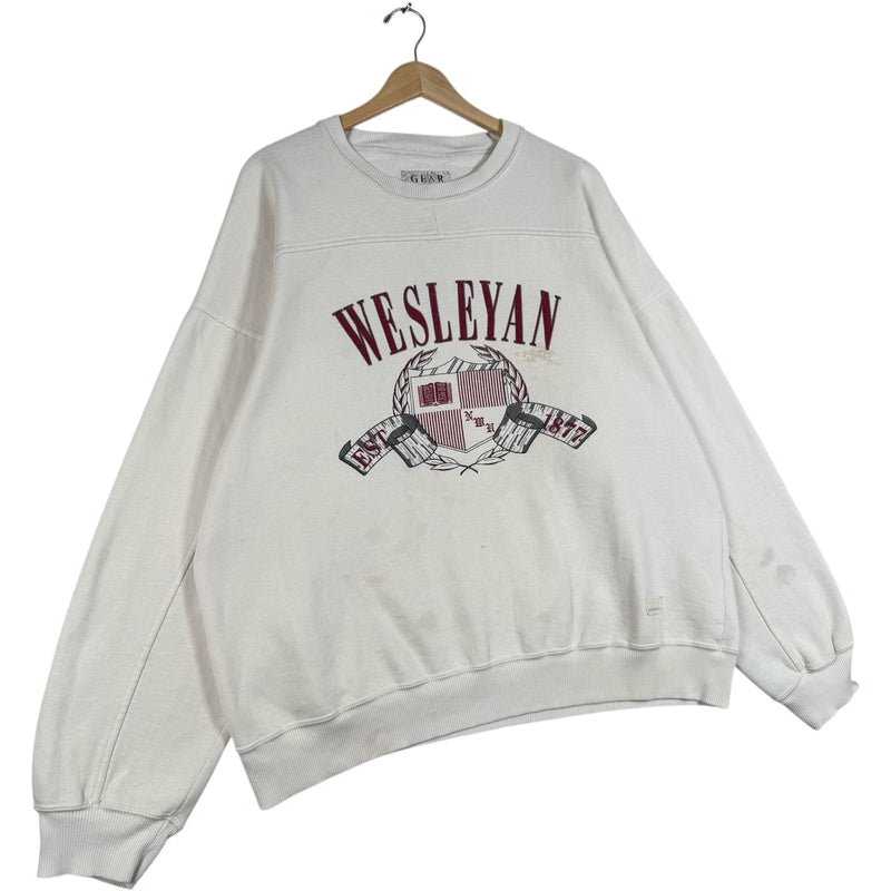 Vintage Wesleyan University Emblem Pullover Crewneck