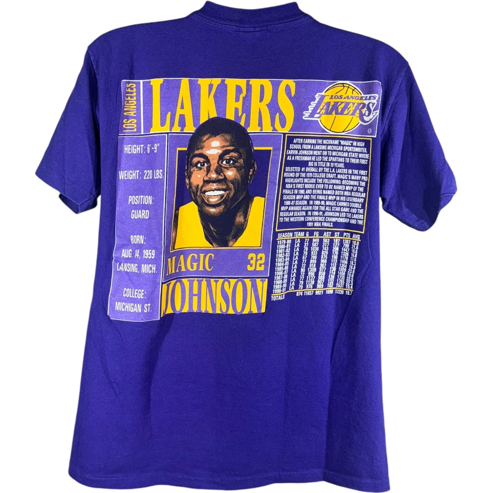 Vintage Magic Johnson Los Angeles Lakers Tee 90s