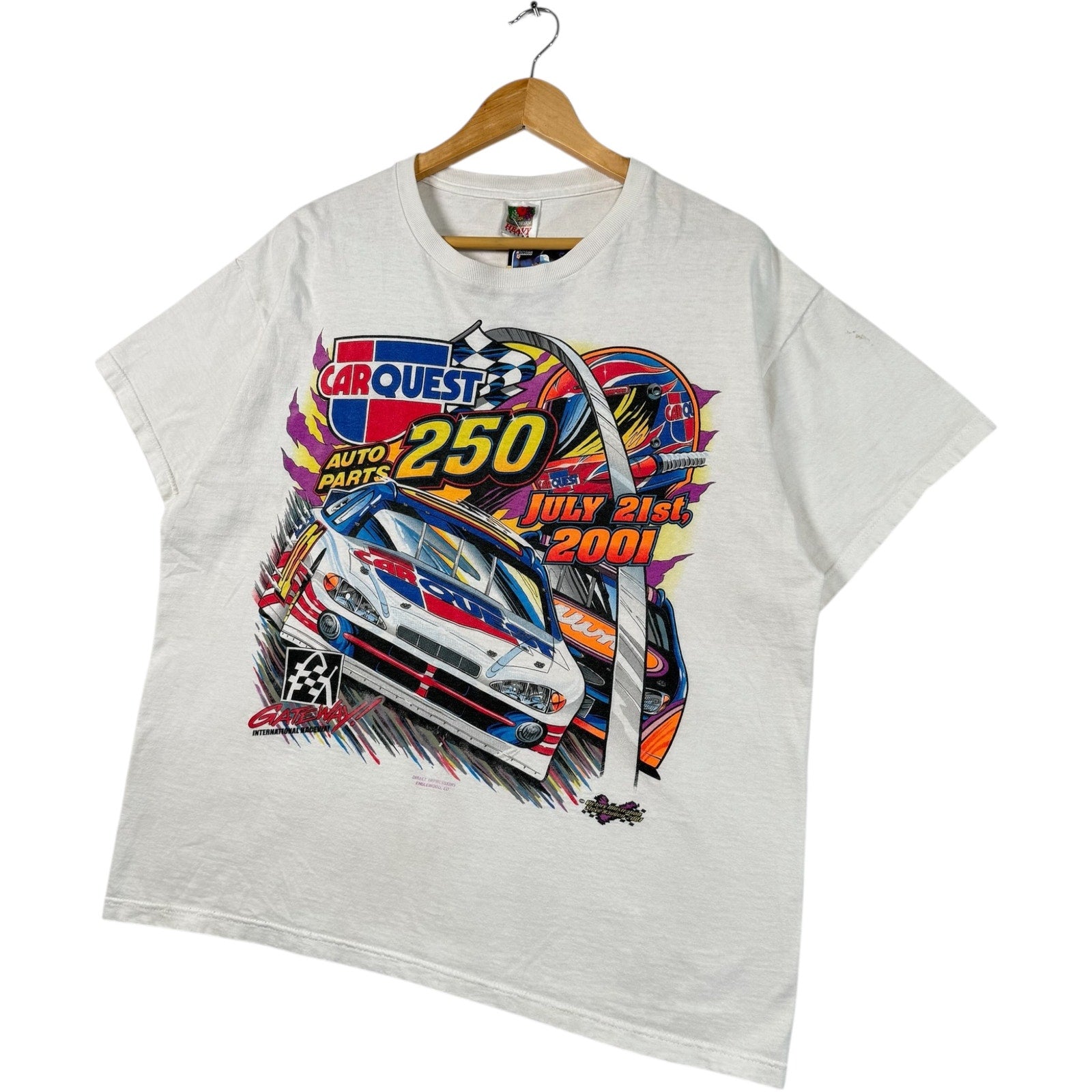 Vintage NASCAR Carquest Auto Parts Gateway International 250 Tee