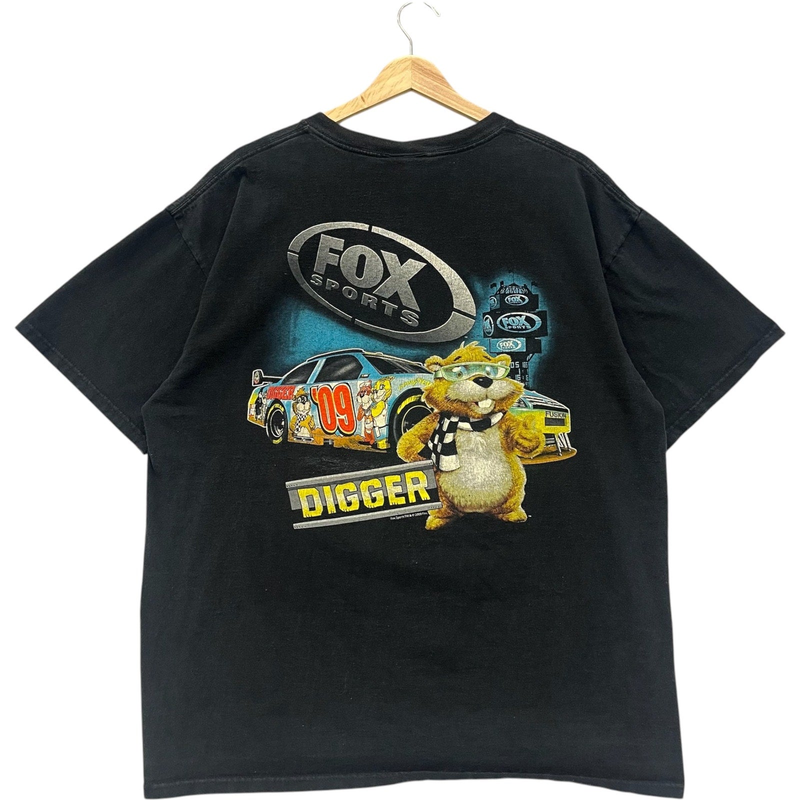 Vintage NASCAR Fox Sports Digger Spellout Tee Extra Large