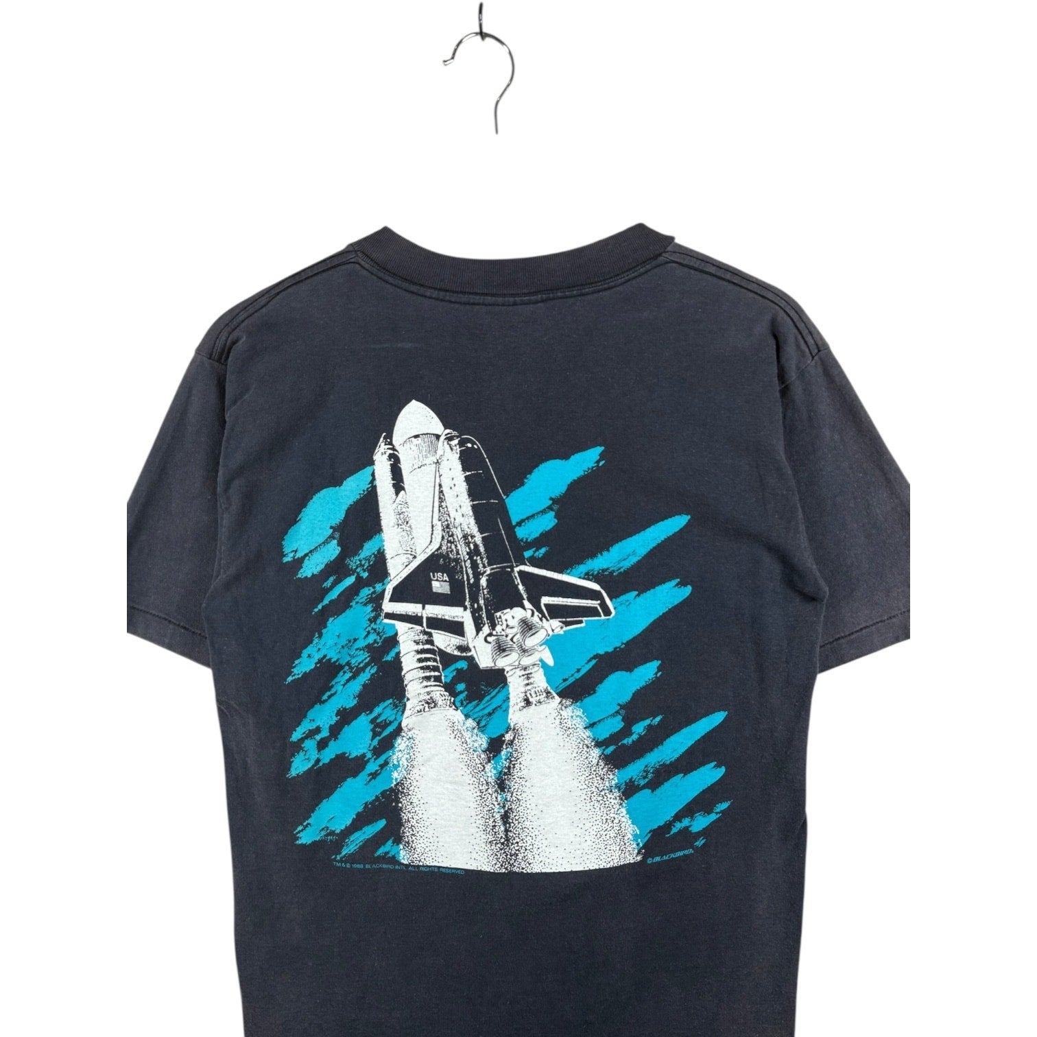 Vintage Space Shuttle Graphic Print T-Shirt
