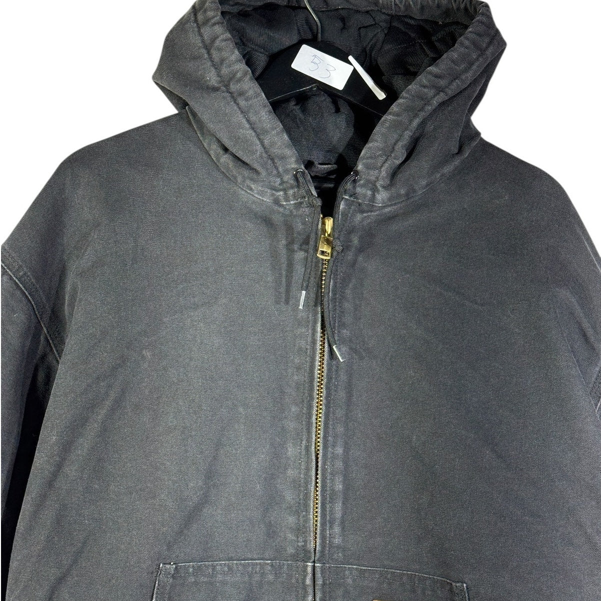 Vintage Carhartt Canvas Hooded Full Zip Workwear Jacket