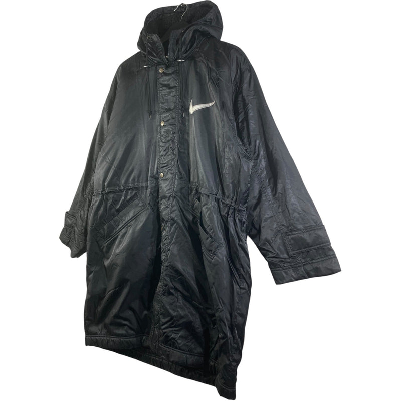 Vintage Nike Sherpa Lined Long Hooded Jacket