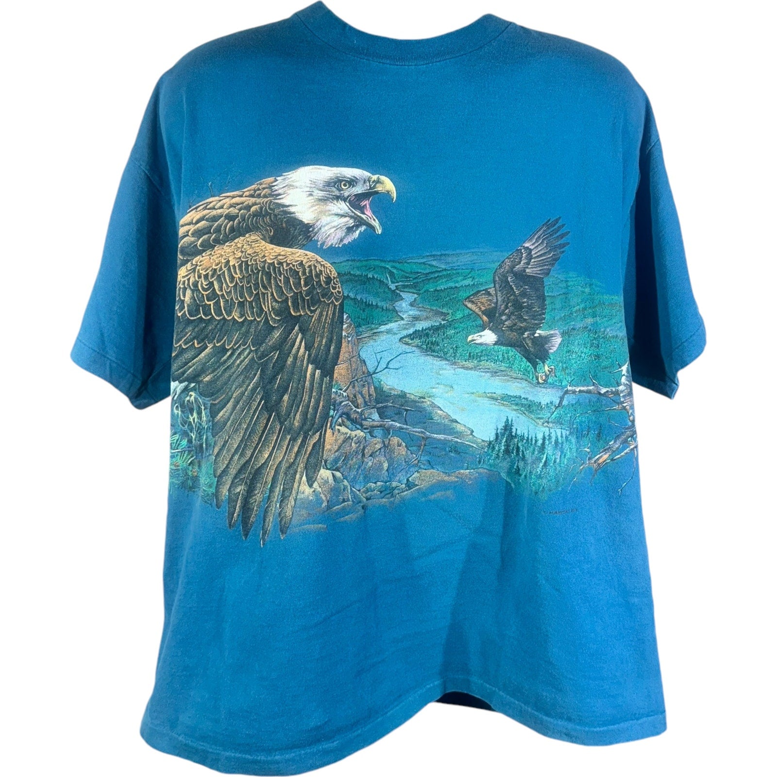 Vintage Bald Eagle Wrap Around Nature Tee 90s