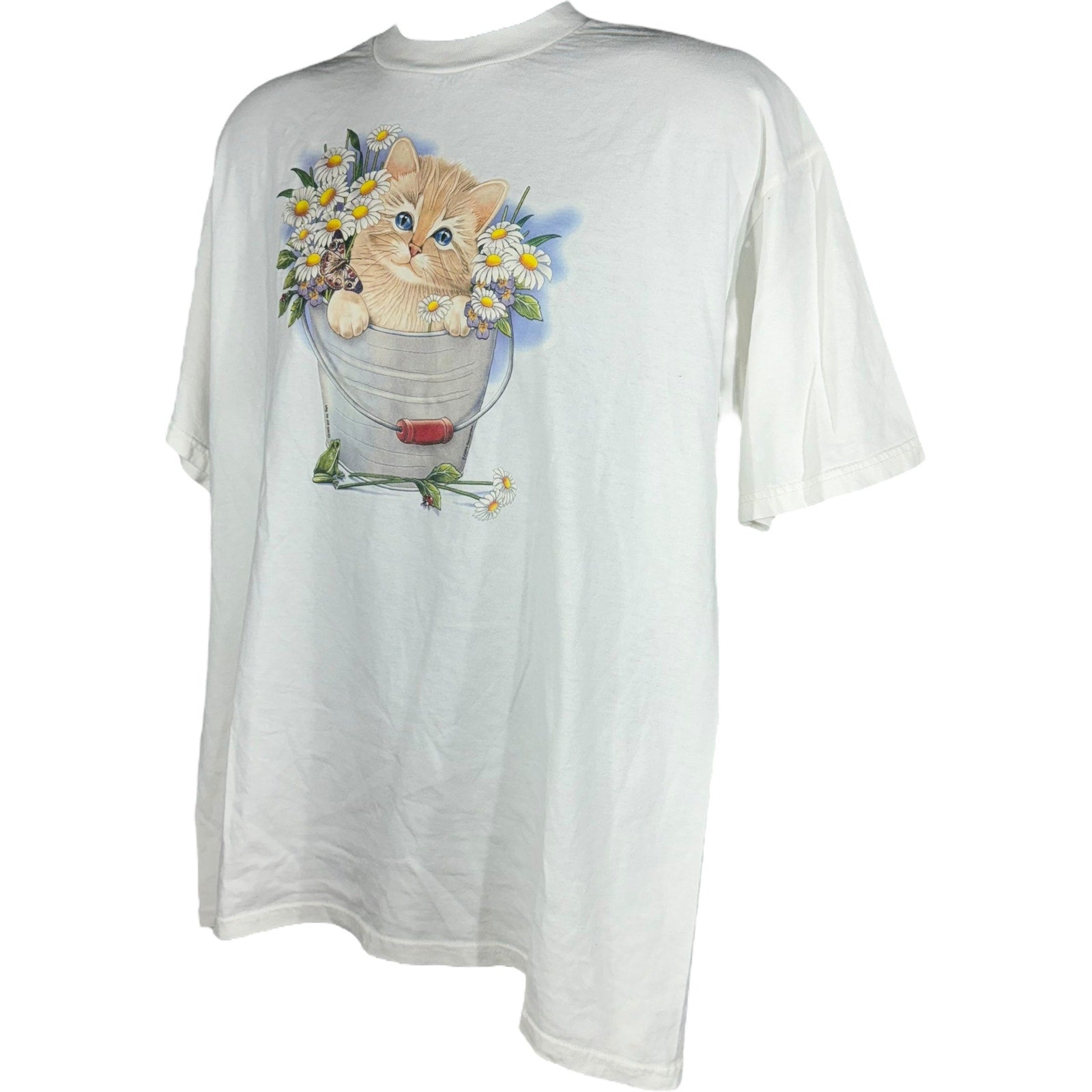 Vintage Cat In A Bucket Nature Tee