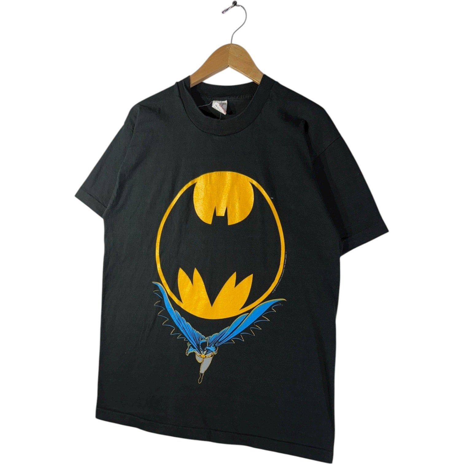 Vintage Batman Logo Superhero Graphic T-Shirt