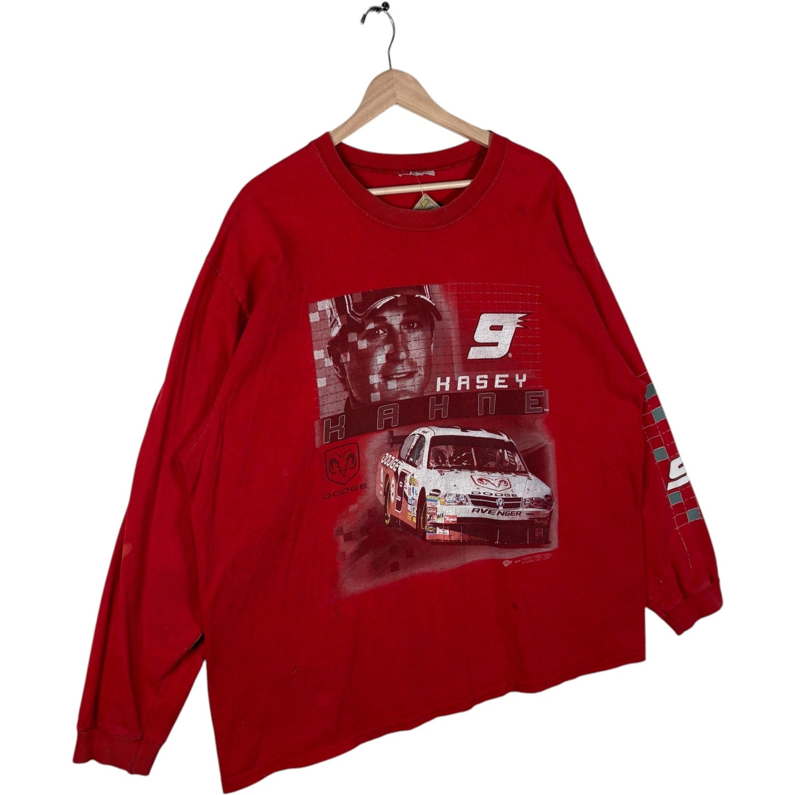 Vintage Kasey Kahne #9 Dodge Racing Car NASCAR Long Sleeve