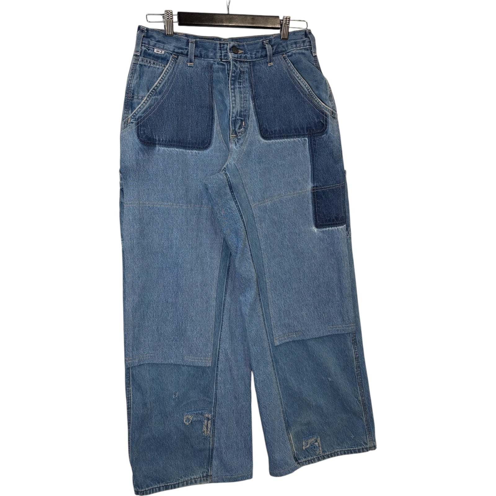 Cut & Sew Carhartt Wide Leg Denim Carpenter Pants 32x30