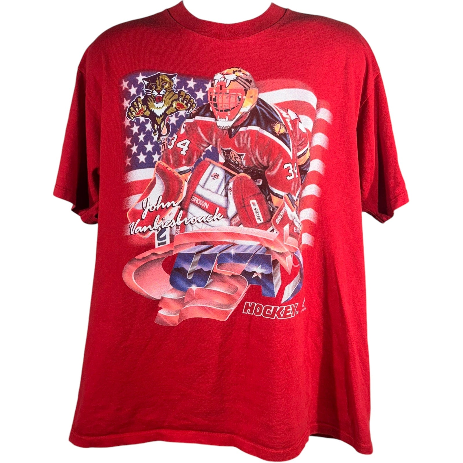 Vintage John Vanbiesbrouck Team USA Tee 1998