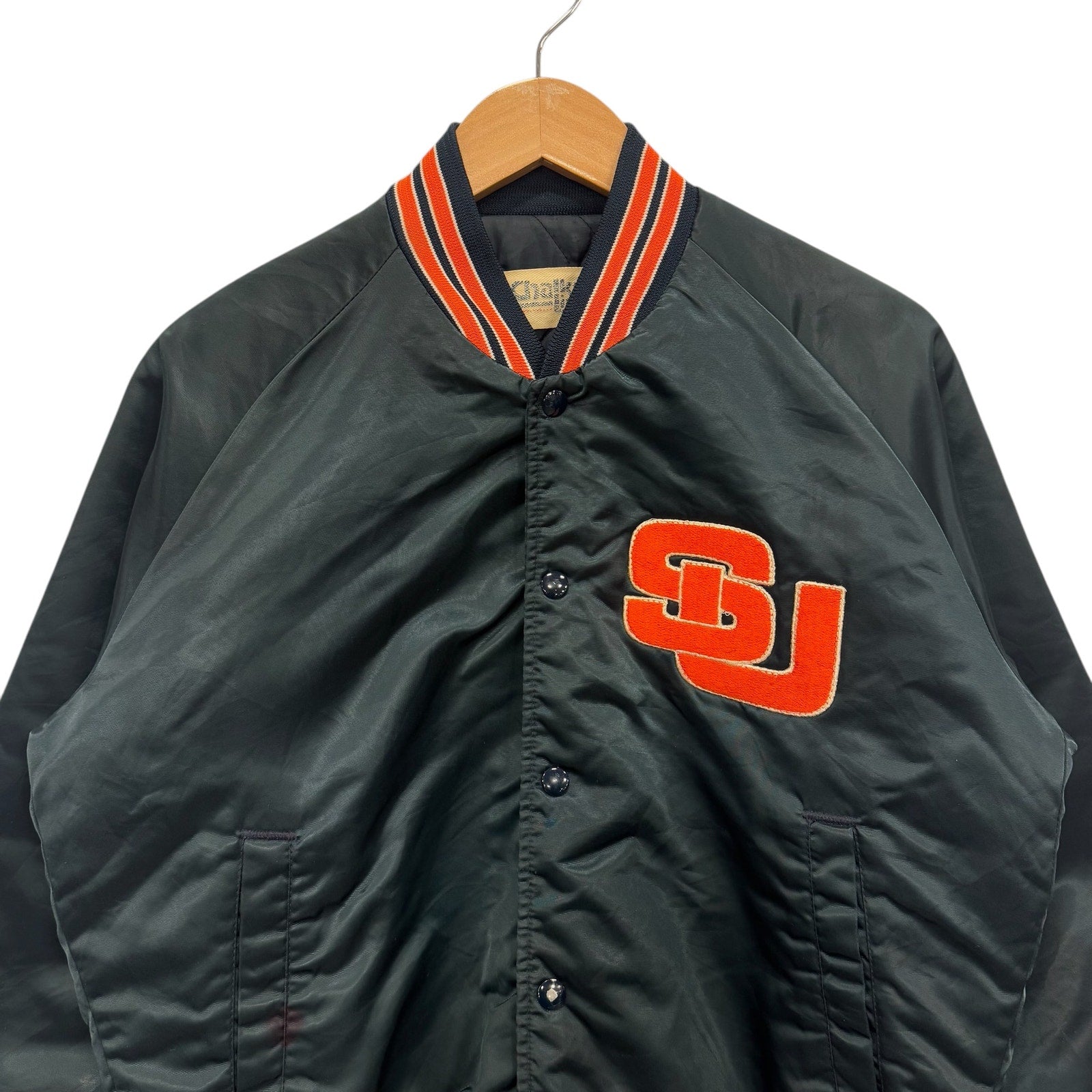 Vintage Chalkline Syracuse University Satin Bomber Jacket 90s