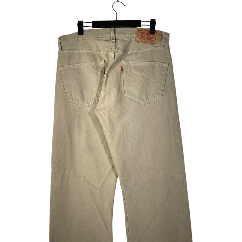 Vintage Levi's 502 Straight Khaki Jeans 34x32