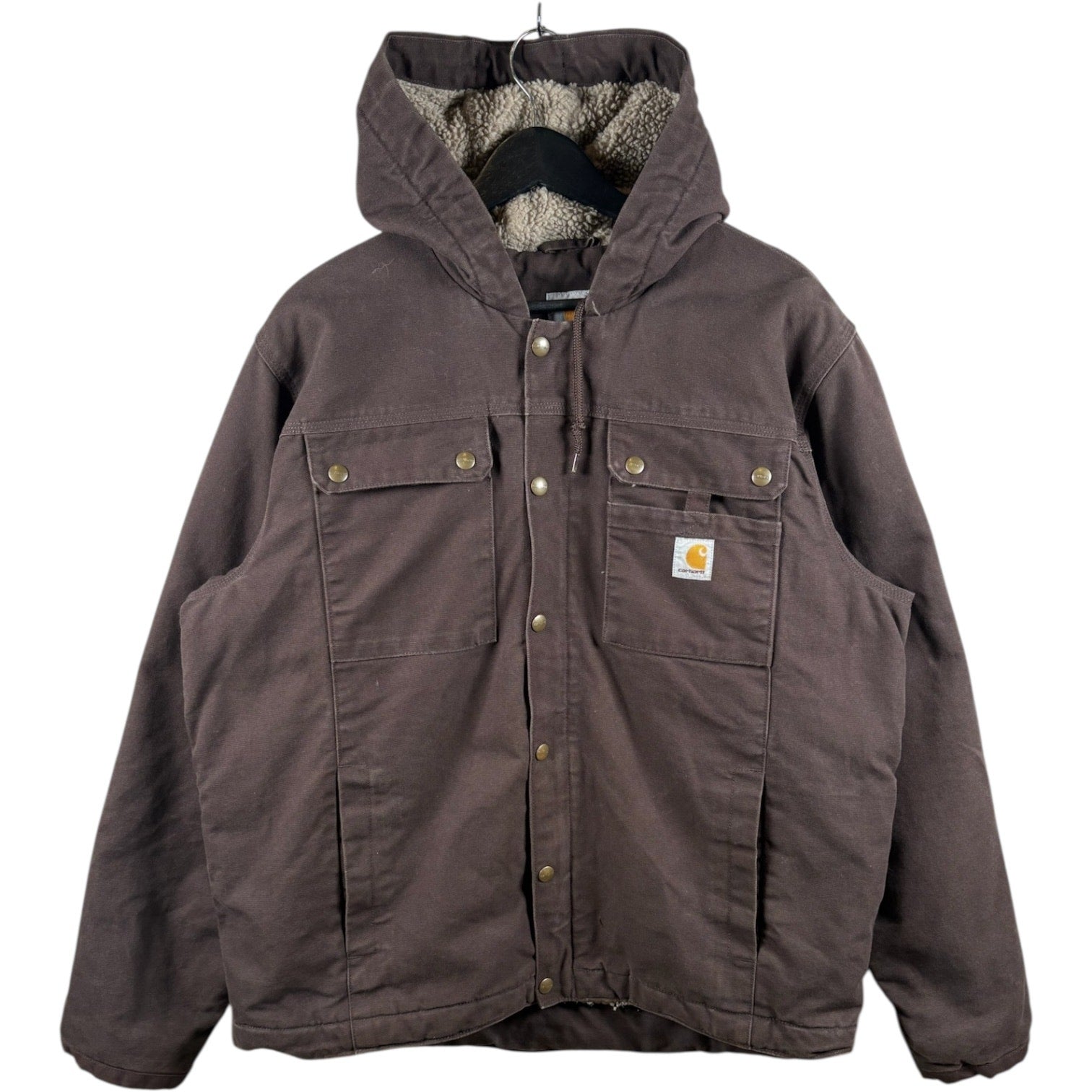 Vintage Carhartt Sherpa Lined Hooded Workwear Jacket