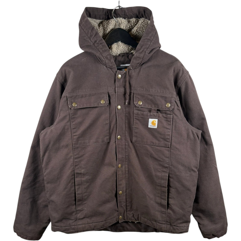 Vintage Carhartt Sherpa Lined Hooded Workwear Jacket