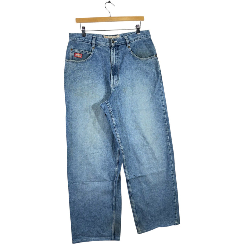 Vintage Dickies Embroidered Wide Leg Denim Jeans 34 x 34