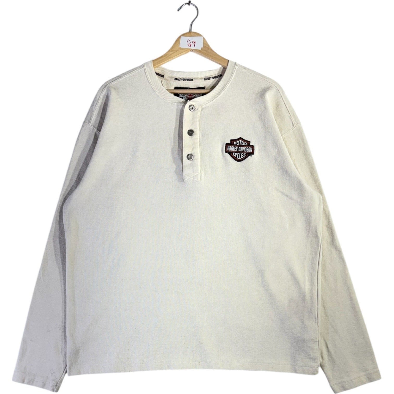 Vintage Harley Davidson Henley Long Sleeve