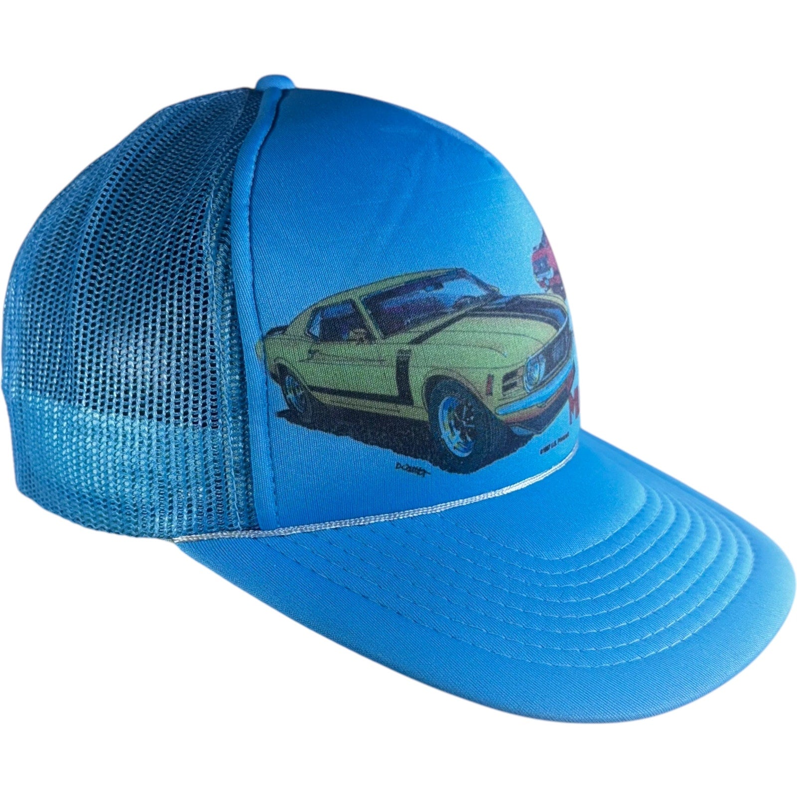 Vintage '70s Ford Mustang Trucker Snapback Hat '97