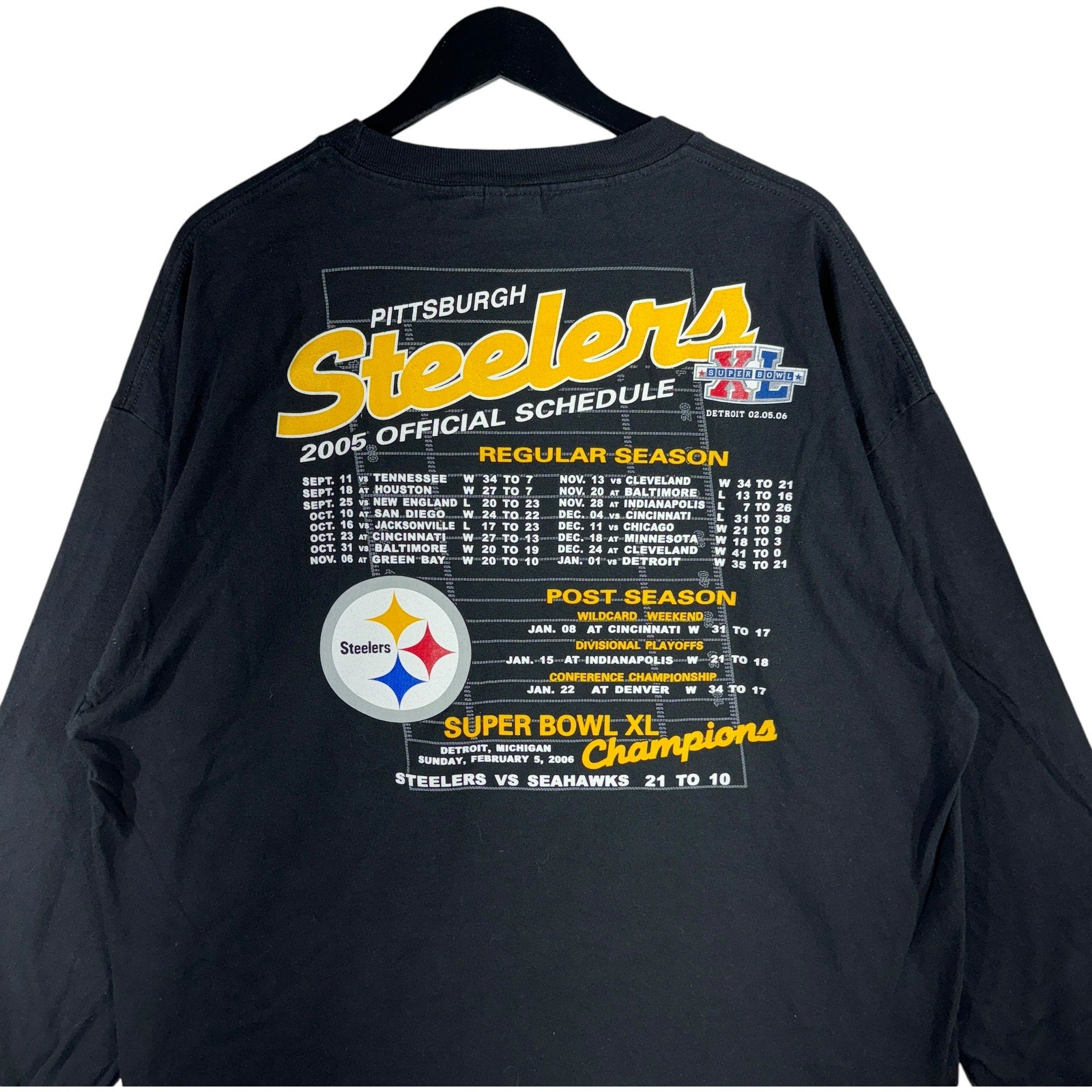 Vintage Pittsburgh Steelers SuperBowl XL Champions Long Sleeve