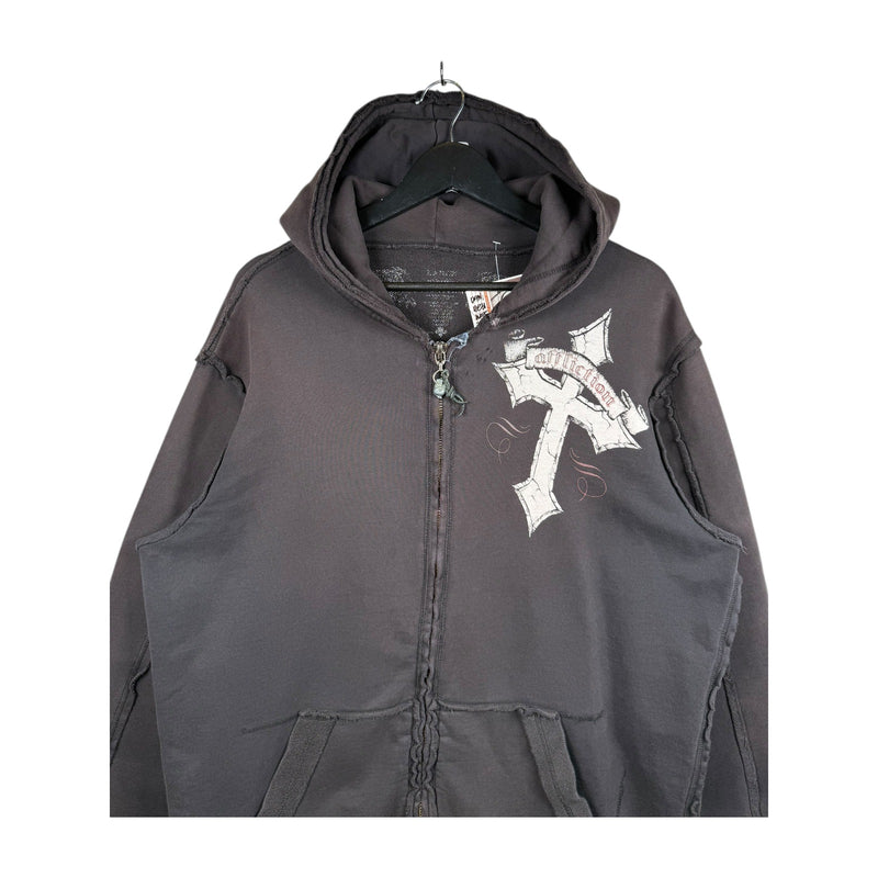 Vintage Affliction Live Fast Cross Full Zip Hoodie