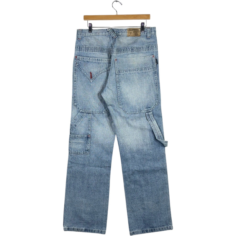 Vintage Justboy Double Knee Big Pockets Carpenter Jeans 34x33