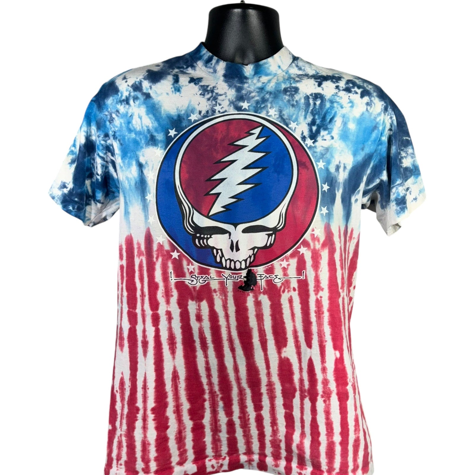 Vintage Liquid Blue Grateful Dead "Steal Your Face" Tie Dye Tee