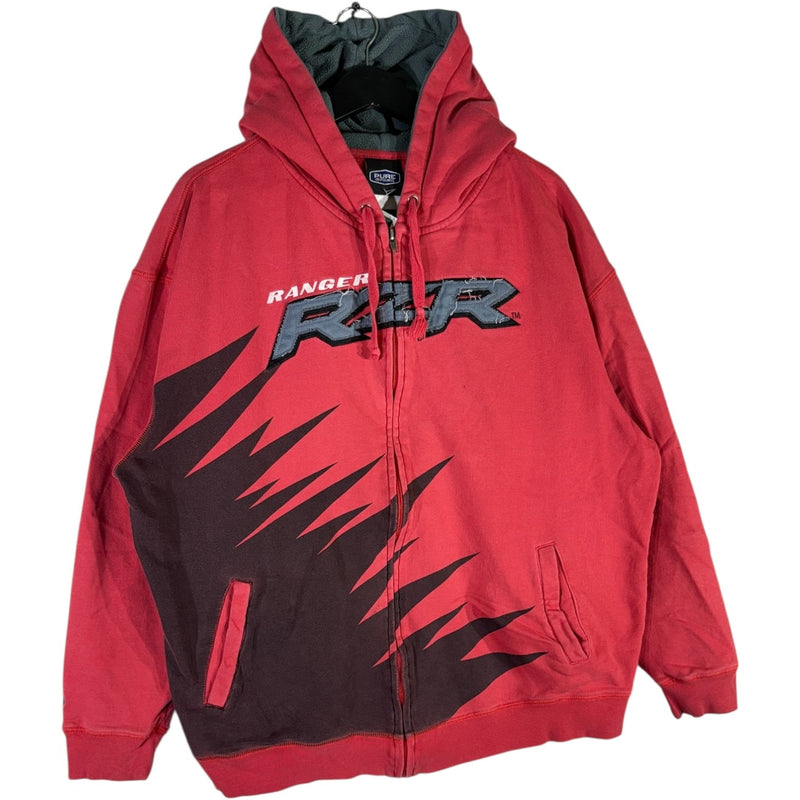 Vintage Polaris RZR Red Graphic Zip Hoodie