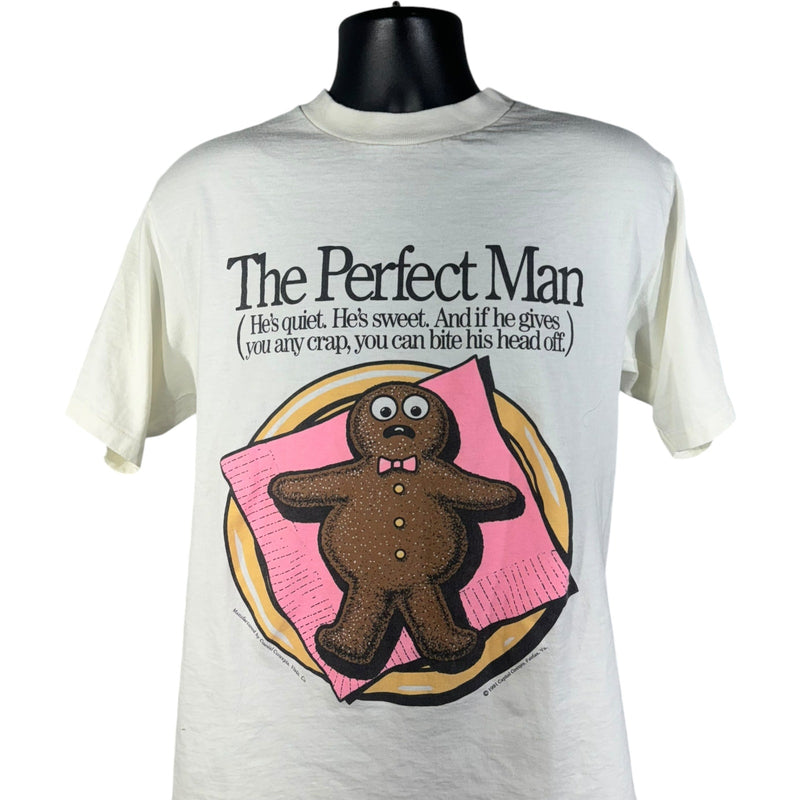 Vintage "The Perfect Man" Humor Novelty Tee 90s