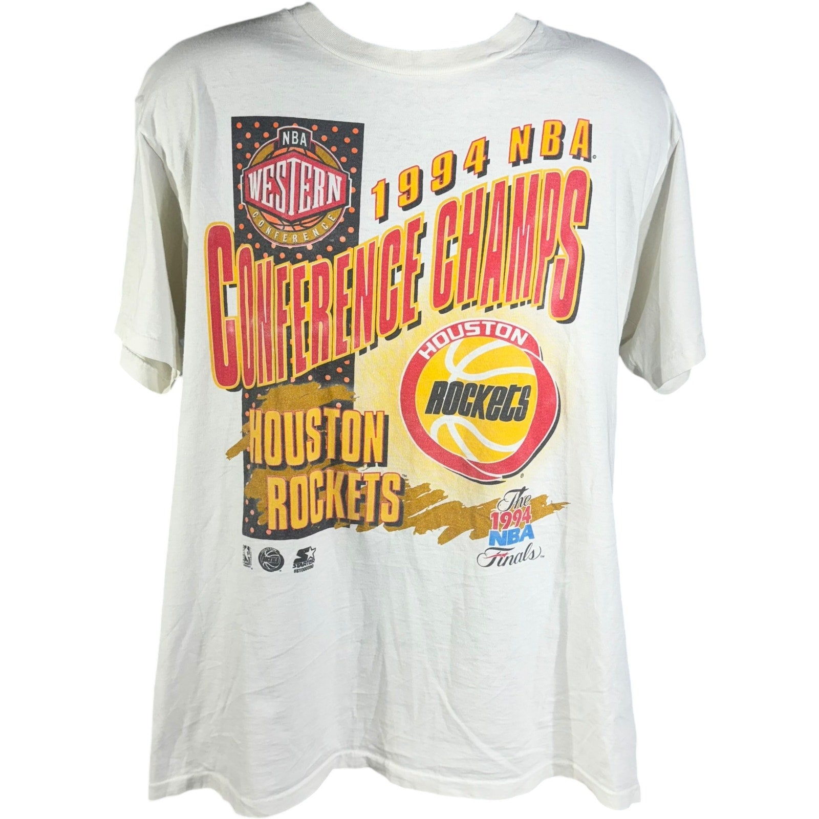 Vintage Starter Houston Rockets Western Conference Champs Tee 1994