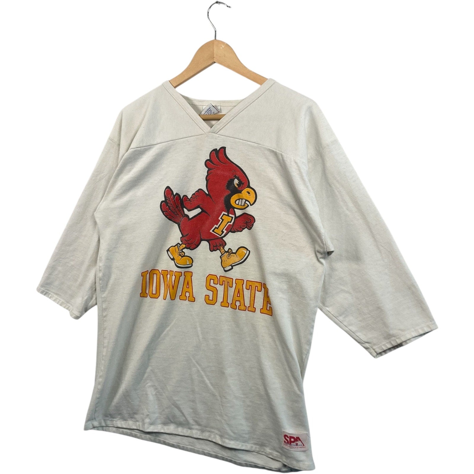 Vintage Iowa State University Cy The Cardinal Football Tee