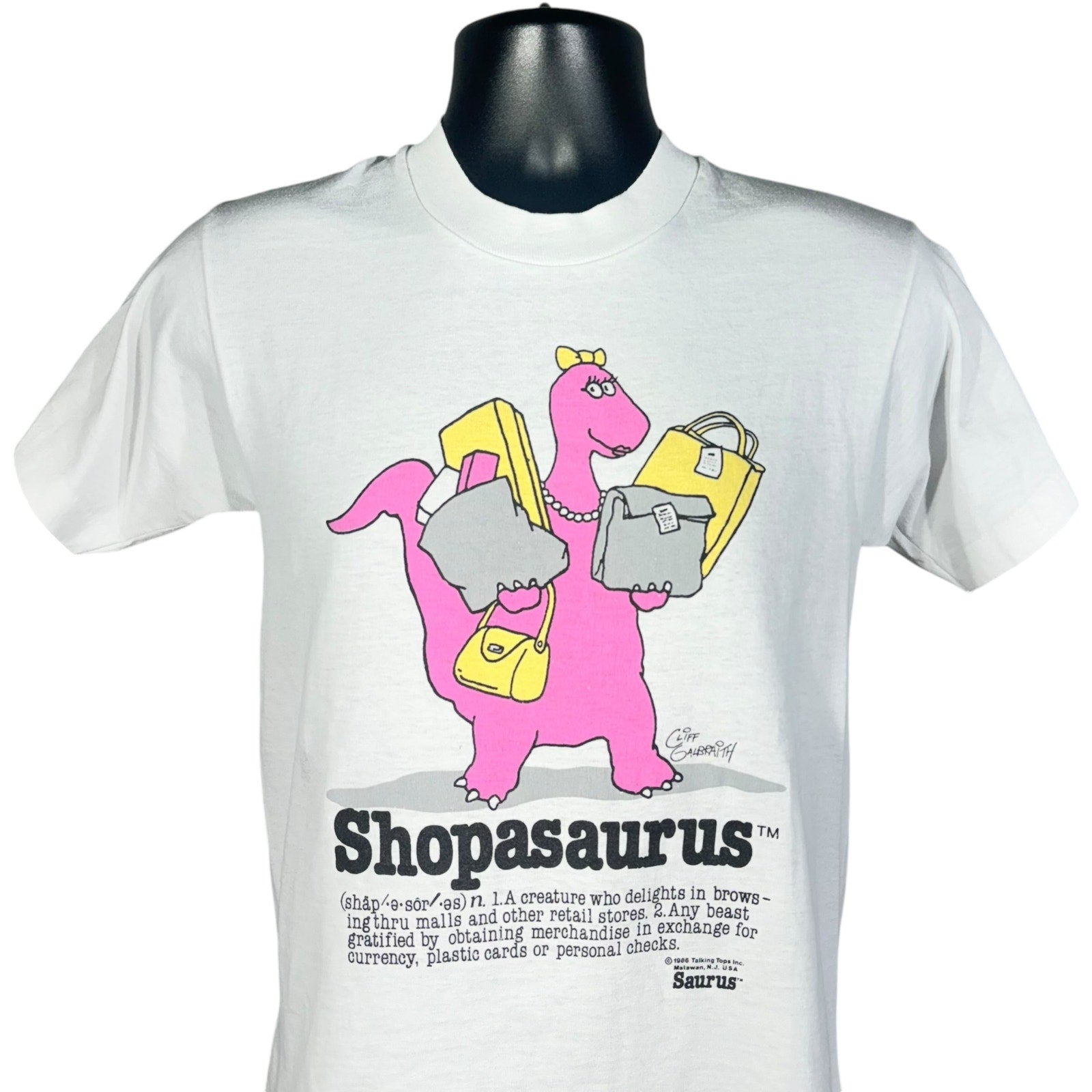 Vintage Shopasaurus Dinosaur Tee 1986