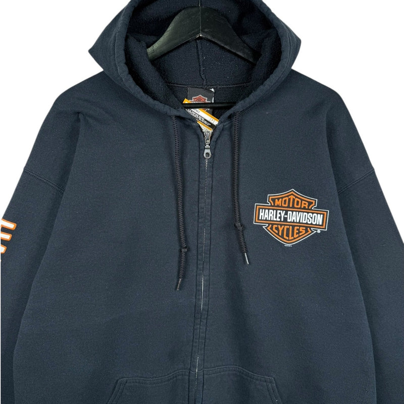 Vintage Harley Davidson Bar & Shield Zip Up Hoodie