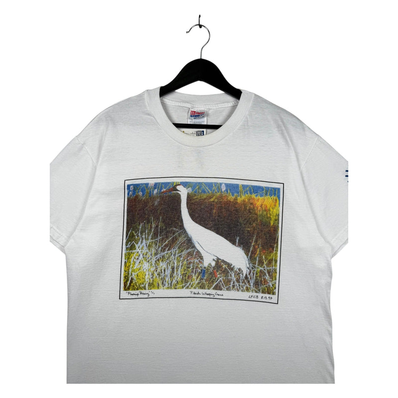 Vintage Florida Whooping Crane Wildlife T-Shirt '97