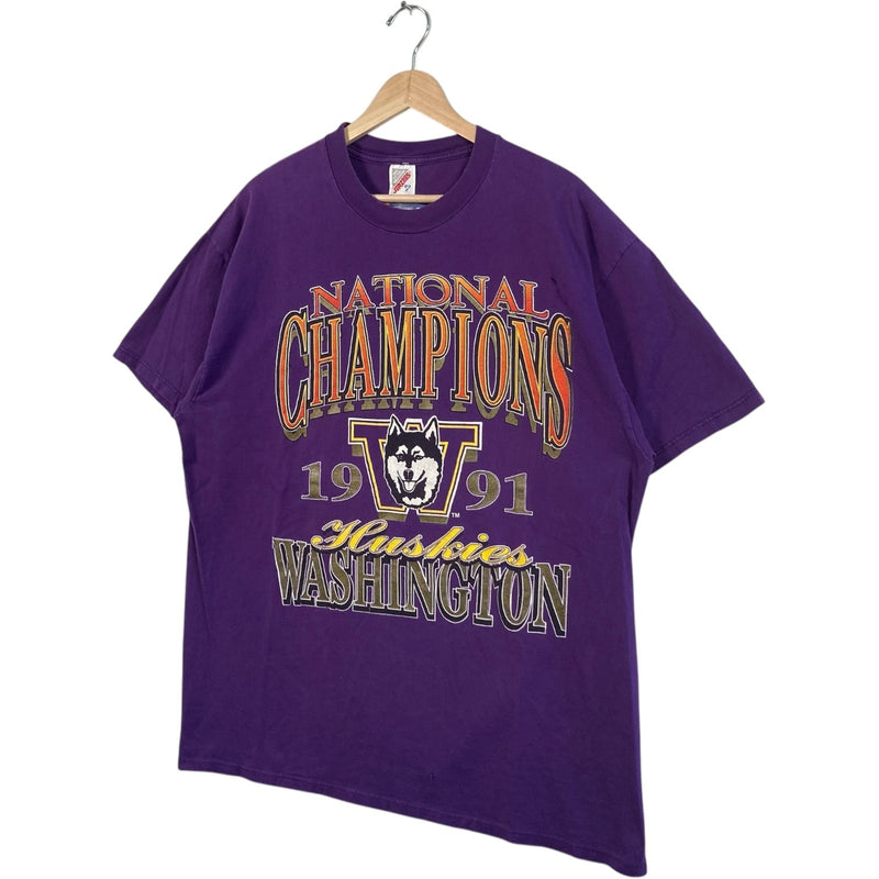 Vintage University Of Washington Huskies National Champions Tee 1991