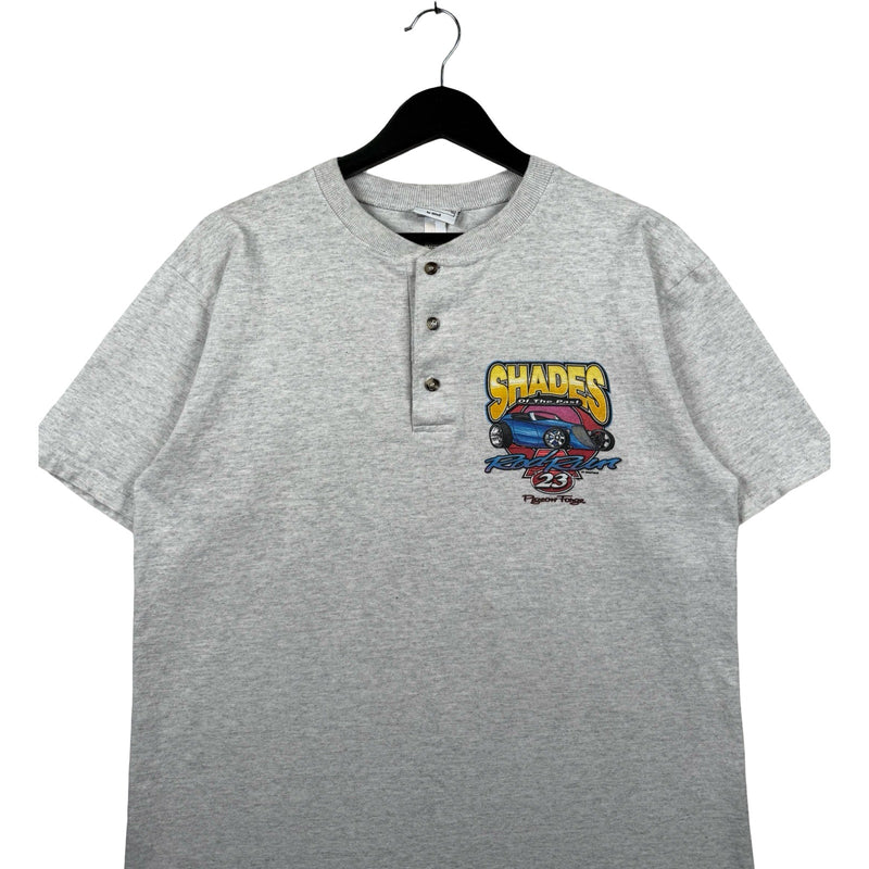 Vintage Shades of the Past Rod Run 23 Car Show Henley T-Shirt