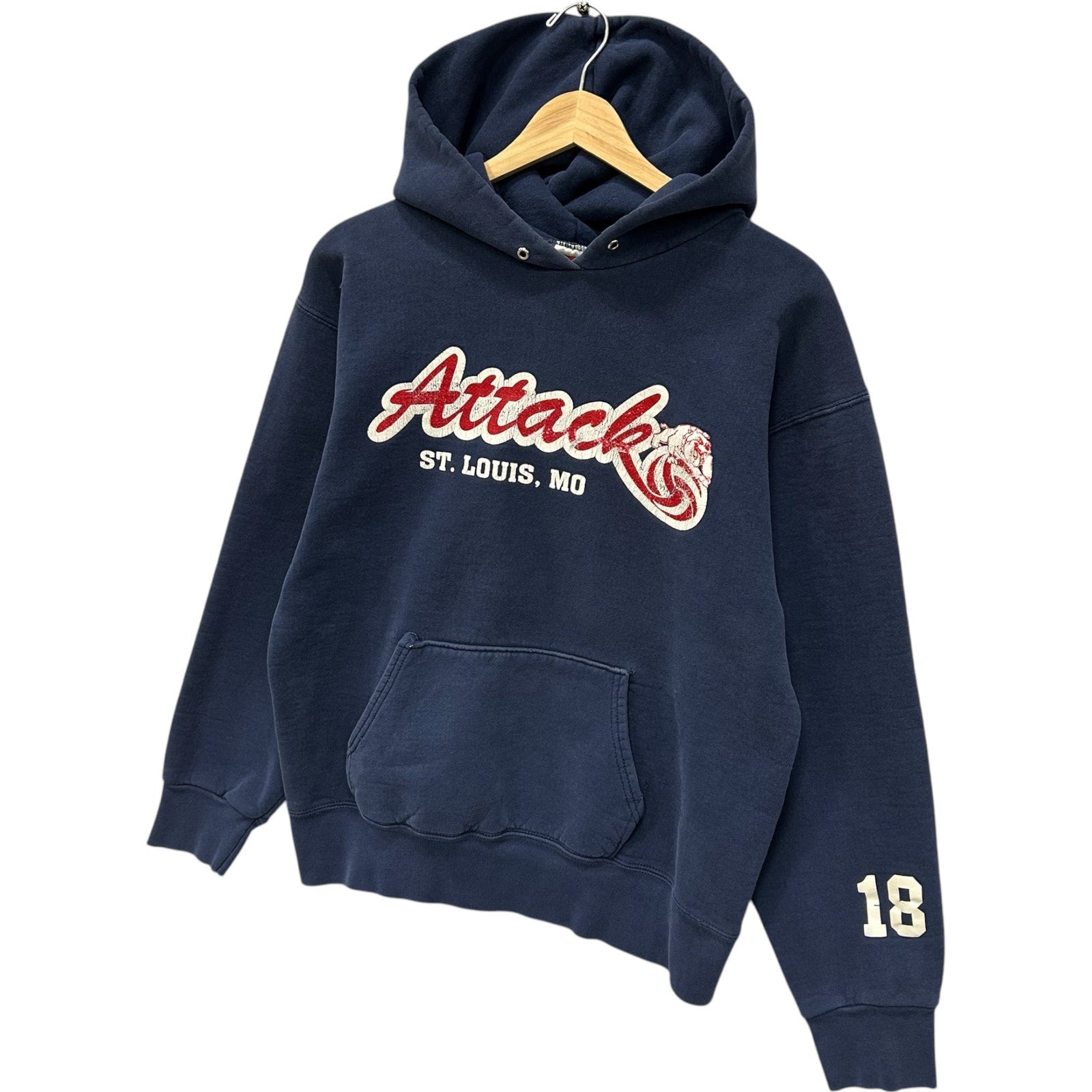 Vintage St. Louis, MO "Attack" Bulldogs Volleyball Hoodie