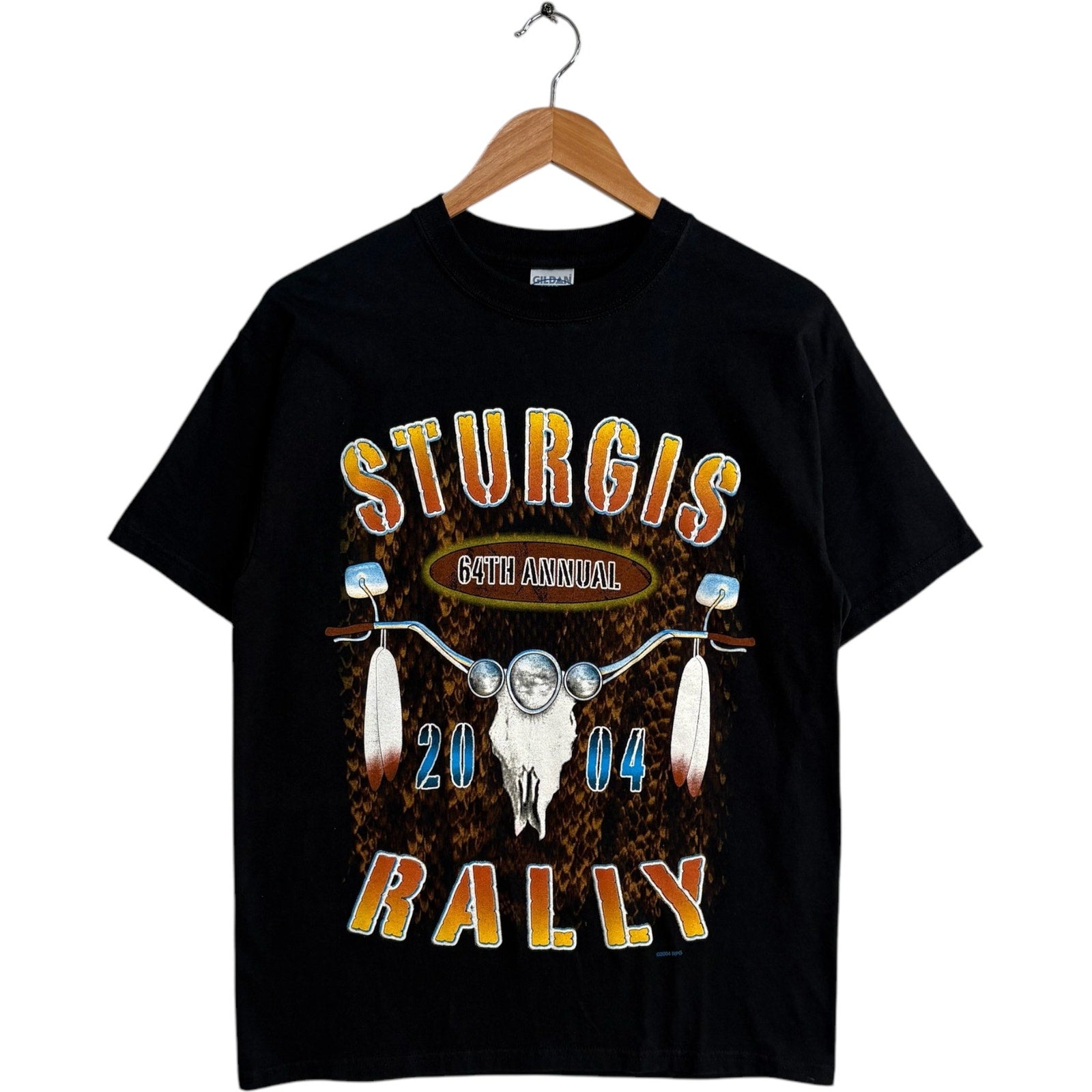 Vintage 64th Annual Sturgis Rally Biker Tee 2004