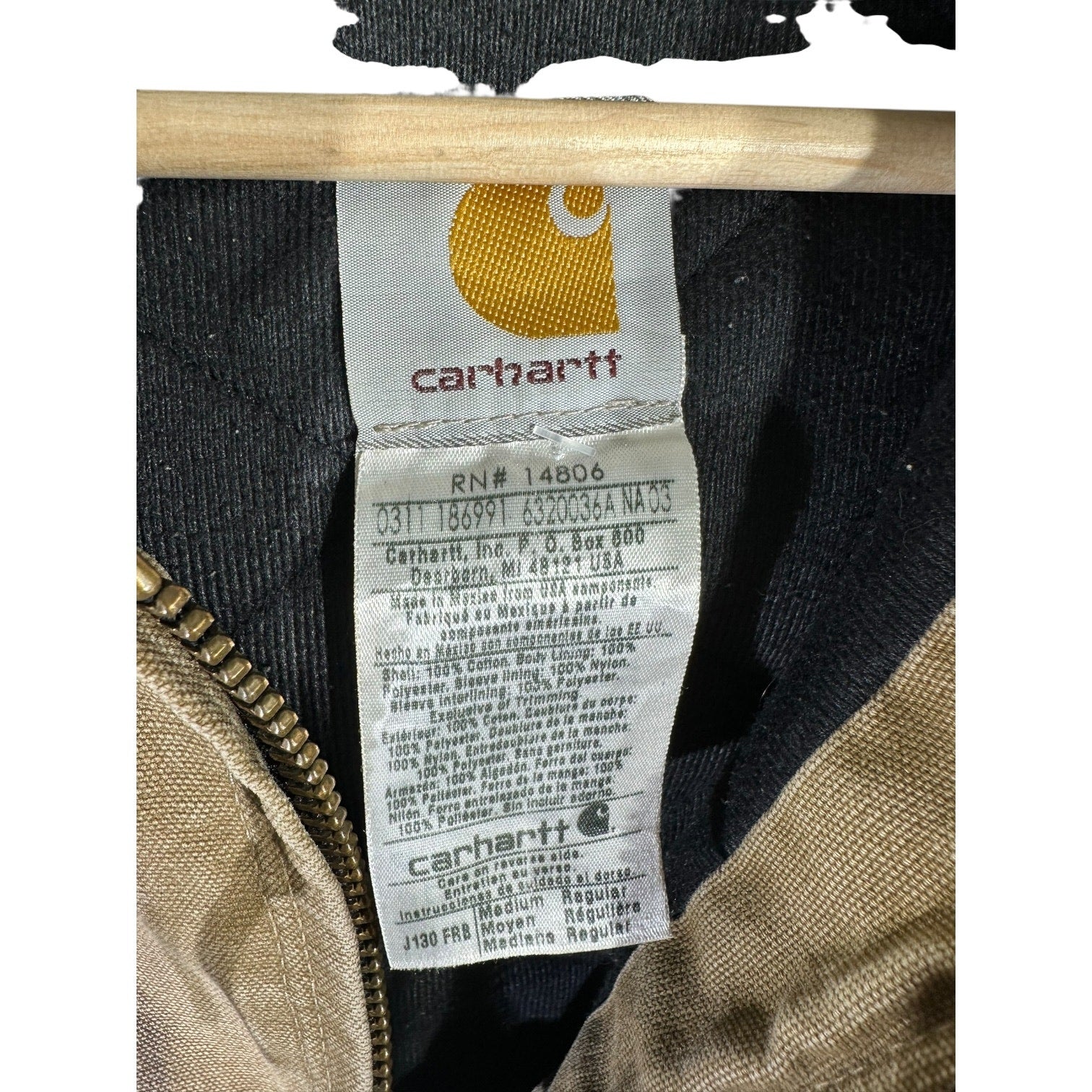 Vintage Carhartt Insulated Hooded Workwear Jacket