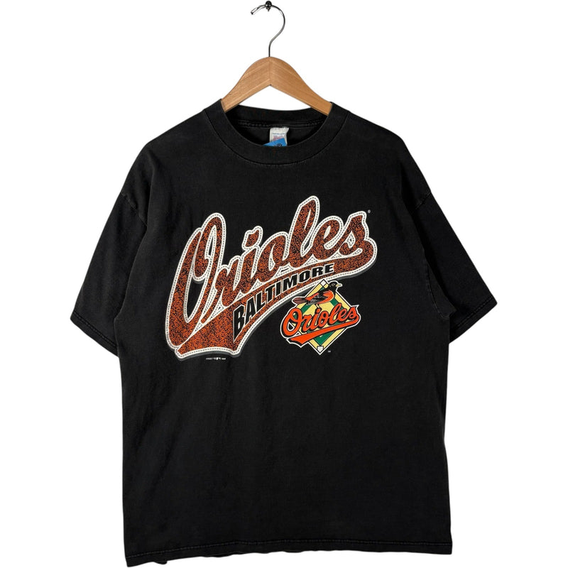 Vintage Logo 7 Baltimore Orioles Large Logo Spellout MLB Tee