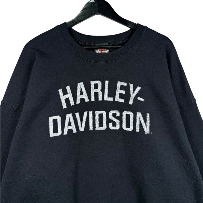 Vintage Harley Davidson Spell Out Wisconsin Crewneck