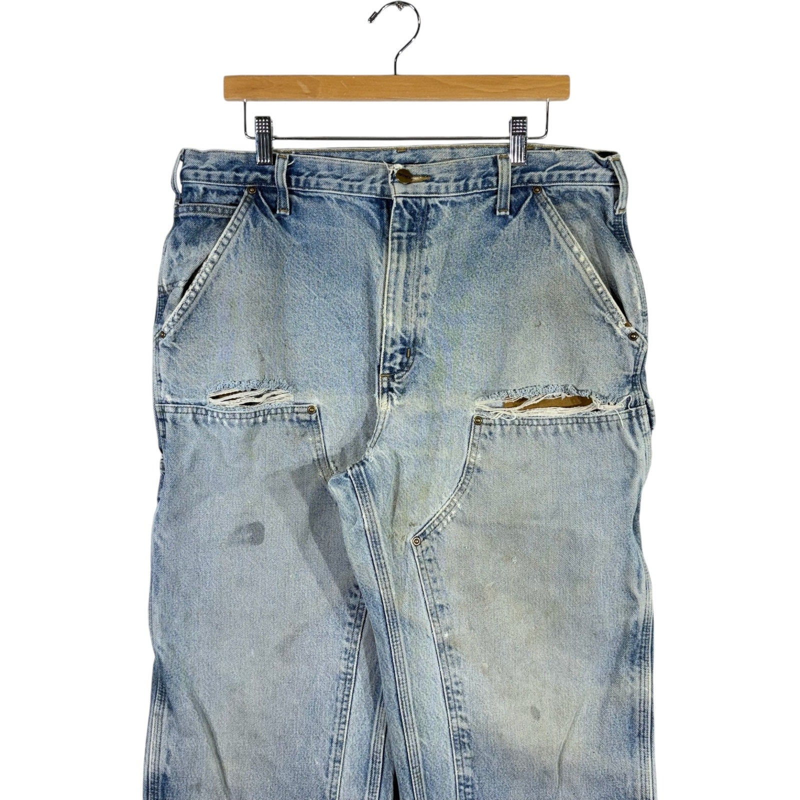 Vintage Carhartt Double Knee Carpenter Denim Pants 36x32