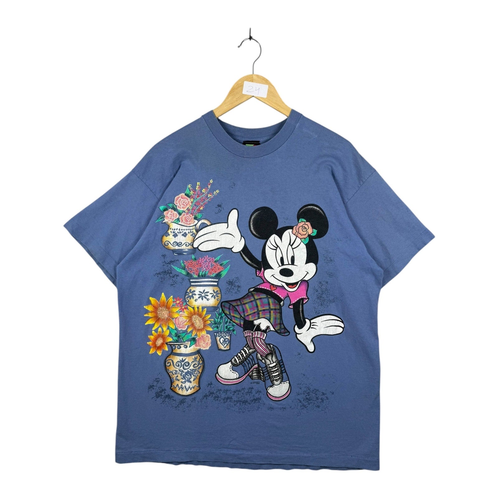 Vintage Mickey Unlimited Minnie Mouse Disney Floral Pots T-Shirt