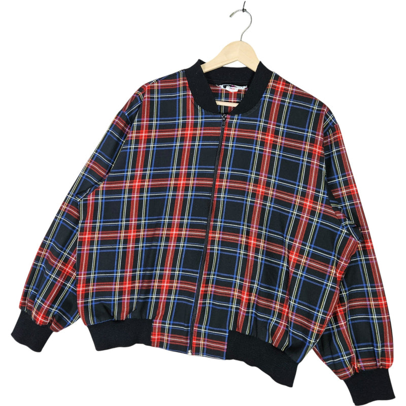 Vintage Katie Brooke Plaid Bomber Jacket