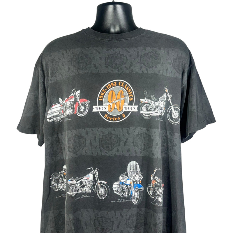 Vintage Harley Davidson Motorcycle AOP Tee 90s