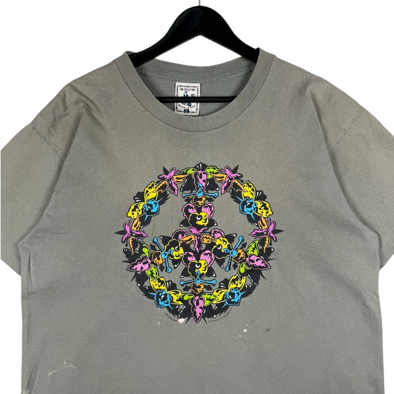 Vintage Peace Sign Cartoon Graphic T-Shirt